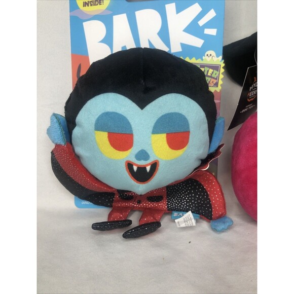 2 Dog Toys-BARK Halloween Boogie Man & Pumpkin Plush Squeak Toy NEW!! - Picture 3 of 6